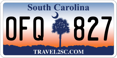 SC license plate OFQ827
