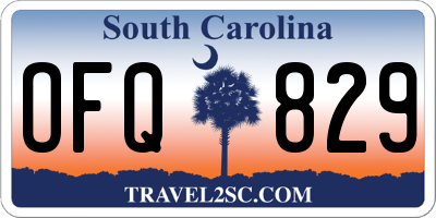 SC license plate OFQ829