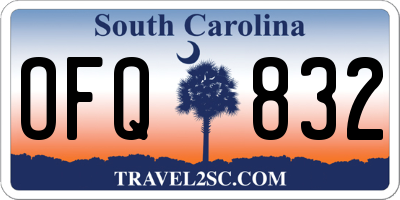 SC license plate OFQ832