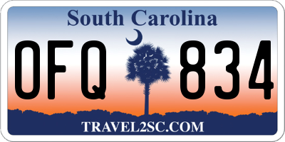 SC license plate OFQ834