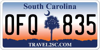 SC license plate OFQ835