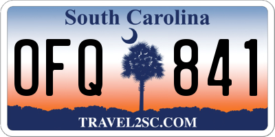 SC license plate OFQ841