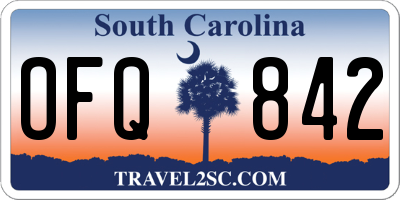 SC license plate OFQ842