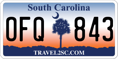 SC license plate OFQ843