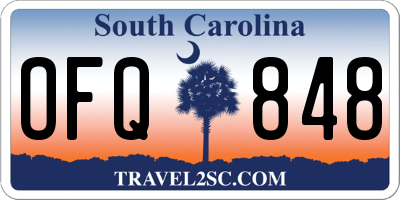 SC license plate OFQ848