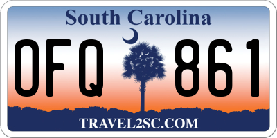 SC license plate OFQ861