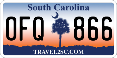 SC license plate OFQ866