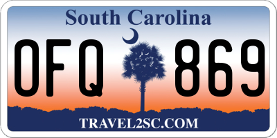 SC license plate OFQ869