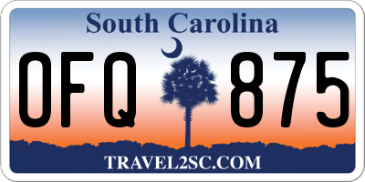 SC license plate OFQ875