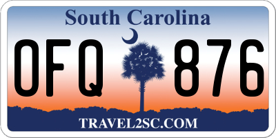 SC license plate OFQ876