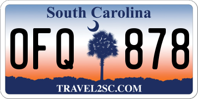 SC license plate OFQ878