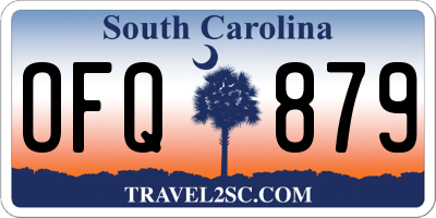 SC license plate OFQ879