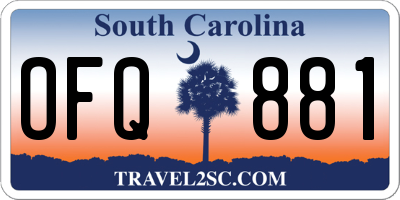 SC license plate OFQ881