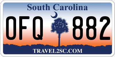 SC license plate OFQ882