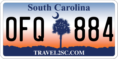 SC license plate OFQ884