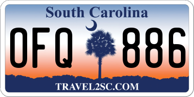 SC license plate OFQ886