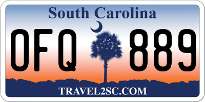 SC license plate OFQ889
