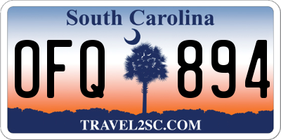 SC license plate OFQ894