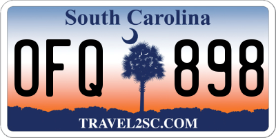 SC license plate OFQ898