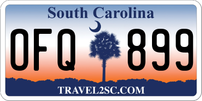 SC license plate OFQ899