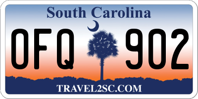 SC license plate OFQ902