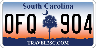 SC license plate OFQ904