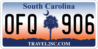 SC license plate OFQ906