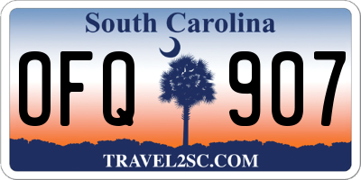 SC license plate OFQ907