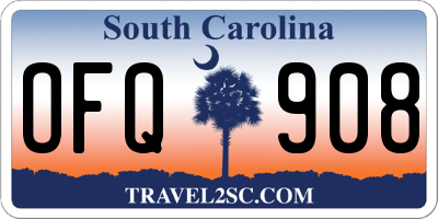SC license plate OFQ908