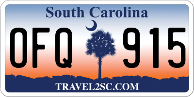 SC license plate OFQ915