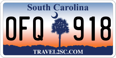 SC license plate OFQ918