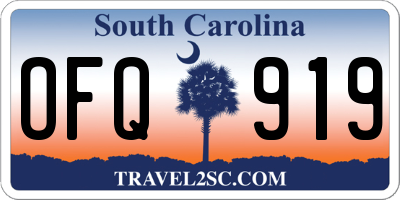 SC license plate OFQ919