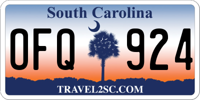 SC license plate OFQ924