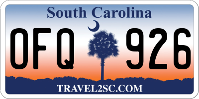 SC license plate OFQ926
