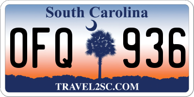 SC license plate OFQ936