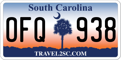 SC license plate OFQ938