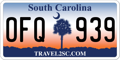 SC license plate OFQ939