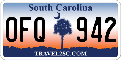 SC license plate OFQ942