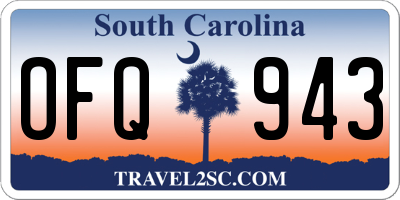 SC license plate OFQ943