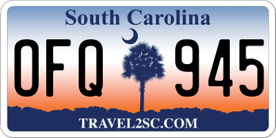 SC license plate OFQ945