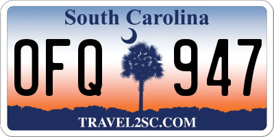 SC license plate OFQ947