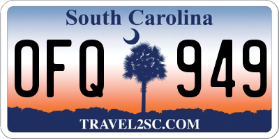 SC license plate OFQ949