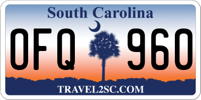 SC license plate OFQ960