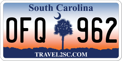 SC license plate OFQ962
