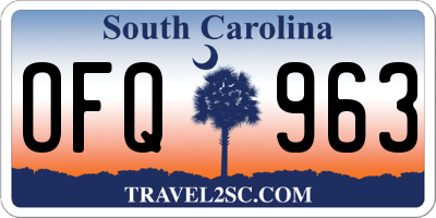SC license plate OFQ963