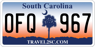 SC license plate OFQ967