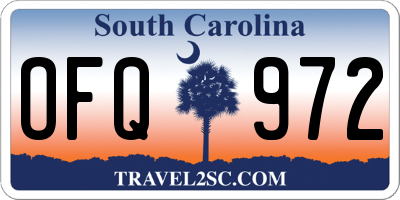 SC license plate OFQ972