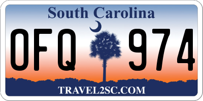 SC license plate OFQ974