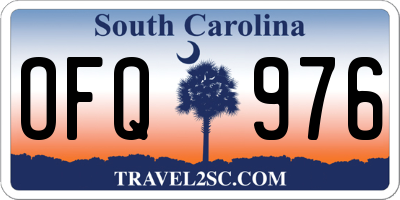 SC license plate OFQ976