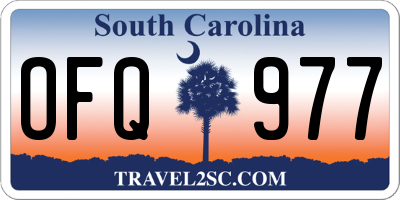 SC license plate OFQ977